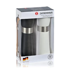 Zassenhaus Hamburg Mühlen-Set Schwarz/Weiß 18 Cm